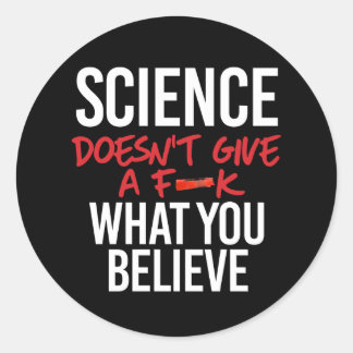 Sticker Rond La science ne donne pas de f—k