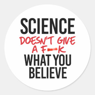 Sticker Rond La science ne donne pas de f—k