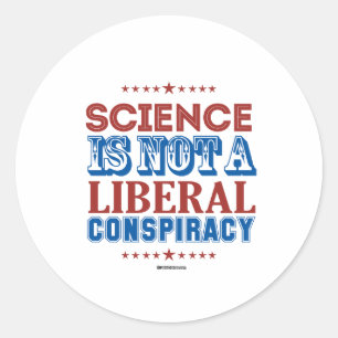 Sticker Rond La science n'est pas un complot libéral