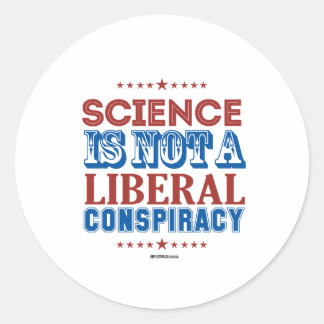 Sticker Rond La science n'est pas un complot libéral