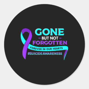 Sticker Rond La sensibilisation au suicide est partie mais pas