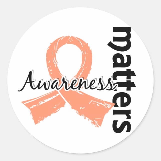 Sticker Rond La sensibilisation, c'est important 7 Cancer de l' (Devant)