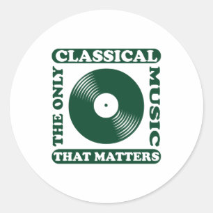 Sticker Rond La Seule Musique Classique