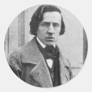 Sticker Rond La seule photo connue de Frédéric Chopin