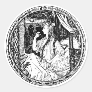 Sticker Rond La Souris Vole L'Anneau De L'Autocollant Princesse