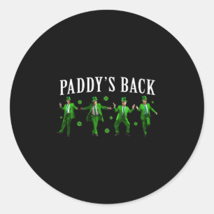 Sticker Rond La St Patrick drôle de Paddy Trump Shamrock irland