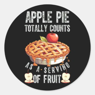 Sticker Rond La Tarte Pomme De Boulangerie Compte Totalement Co