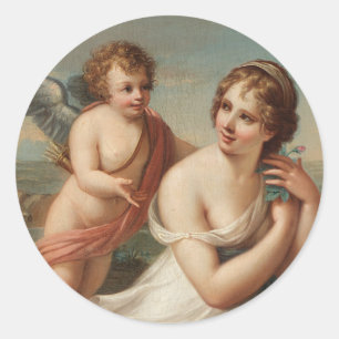 Sticker Rond La tentation d'Eros