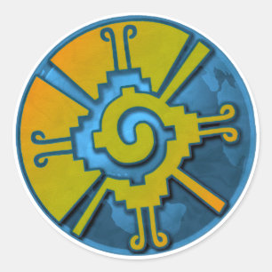 Sticker Rond La terre de Hunab Ku