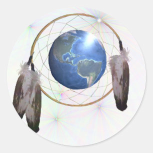 Sticker Rond La terre Dreamcatcher