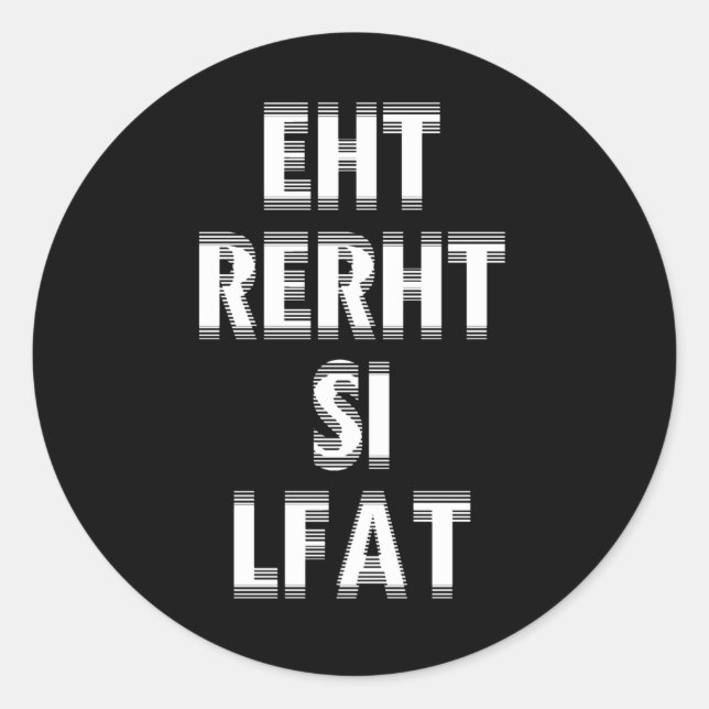 Sticker Rond La Terre Est Plate (Devant)