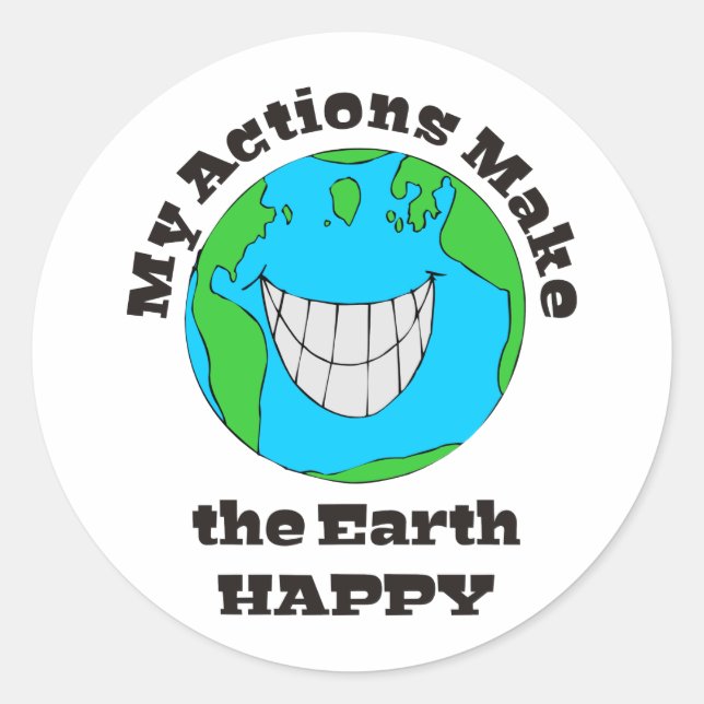 Sticker Rond La Terre Heureuse (Devant)