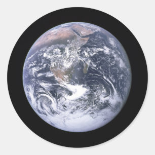 Sticker Rond La Terre "Marbre Bleu" semble d'Apollo 17