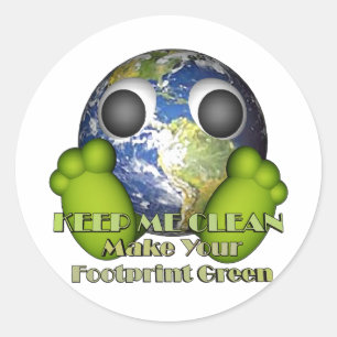 Sticker Rond La terre propre de la terre verte