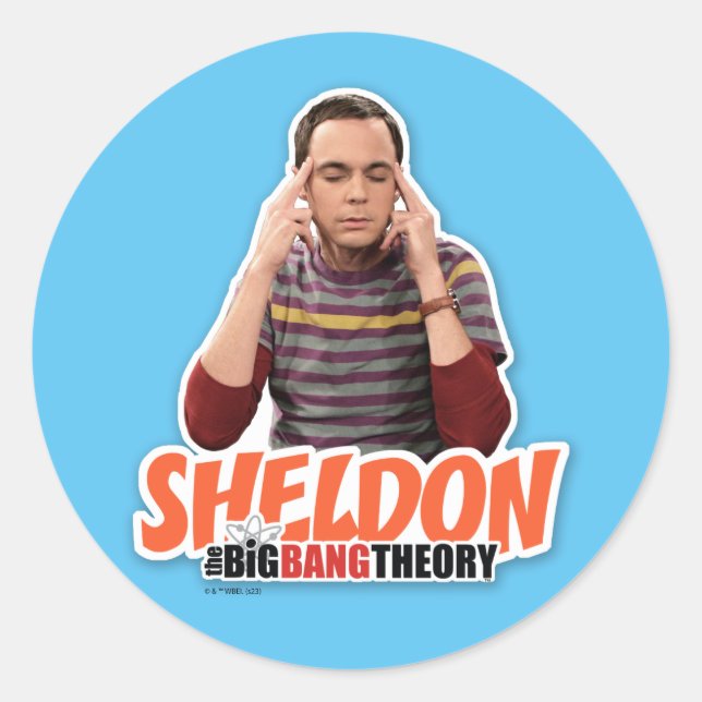 Sticker Rond La théorie du Big Bang | Sheldon (Devant)