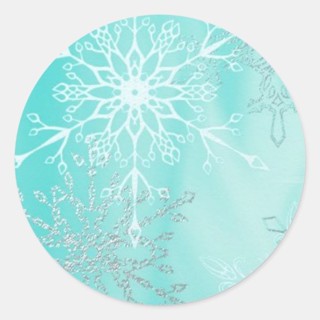 Sticker Rond La touche hivernale (Devant)