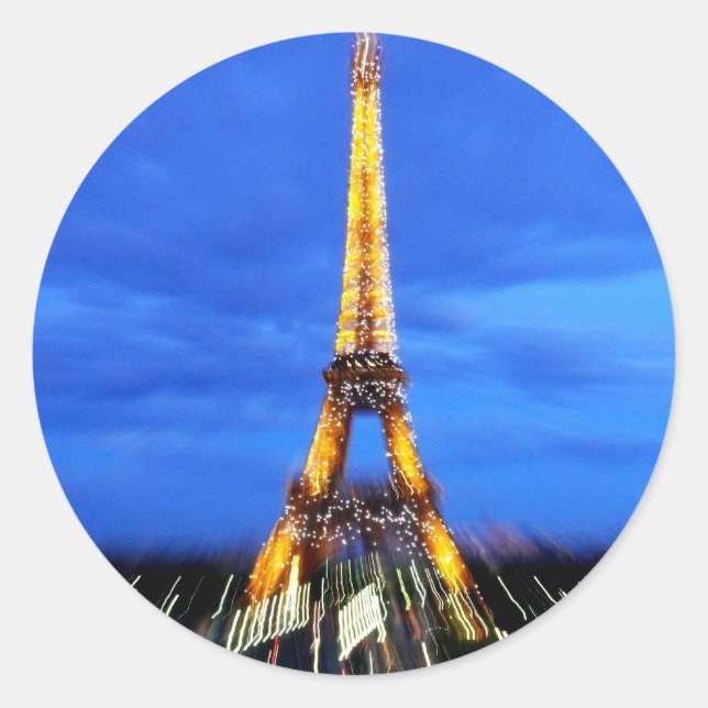 Sticker Rond La Tour Eiffel de Paris (Devant)