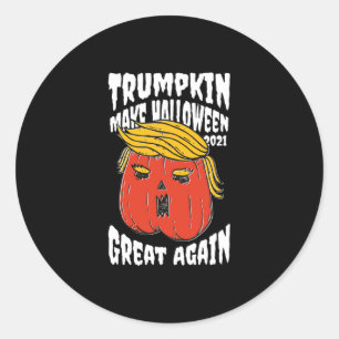Sticker Rond La Trumpkin Rendre sa grandeur à Halloween 2021