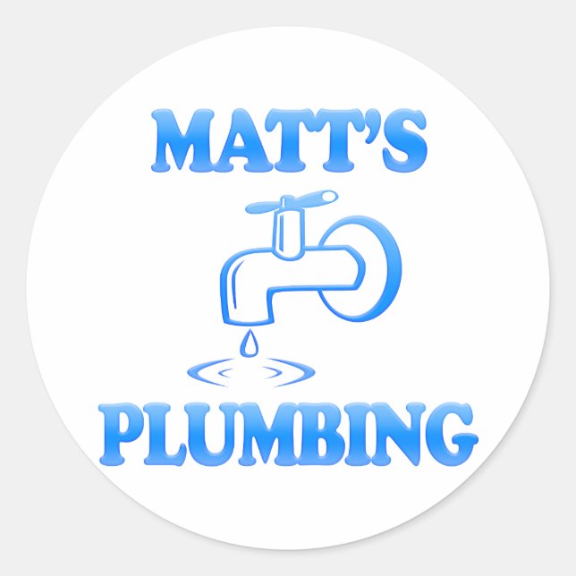 Sticker Rond La tuyauterie de Matt (Devant)