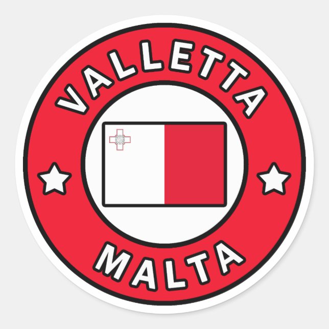 Sticker Rond La Valette Malte (Devant)