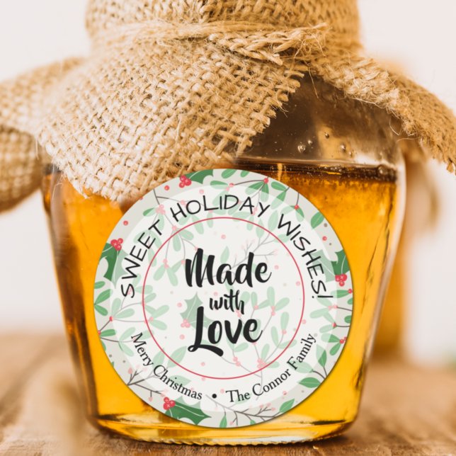 Sticker Rond La verdure de Noël faite avec amour (Créateur téléchargé)