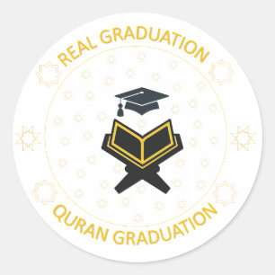 Sticker Rond La véritable graduation est la graduation du Coran