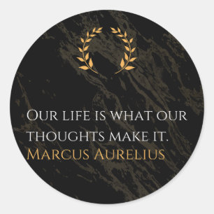 Sticker Rond La vérité de Marcus Aurelius : façonner la vie
