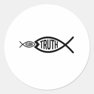 Sticker Rond La vérité est plus grande que la religion