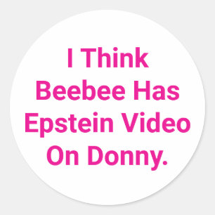 Sticker Rond La vidéo d'Epstein de Donny Hankamer Artjunkhaus B
