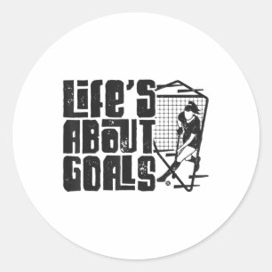 Sticker Rond La vie de hockey sur gazon est centrée sur des obj