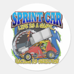 Sticker Rond La vie de voiture de sprint