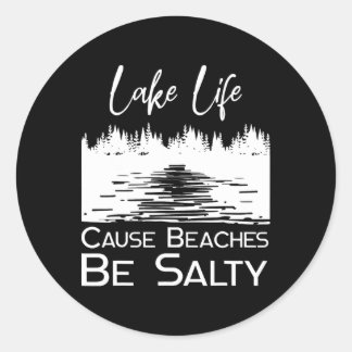 Sticker Rond La vie des lacs cause des plages salées