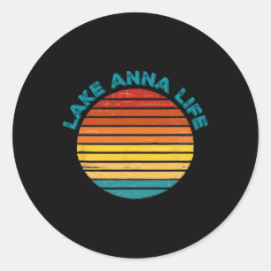 Sticker Rond La vie du lac Anna Virginie Amusement Bateau Pêche