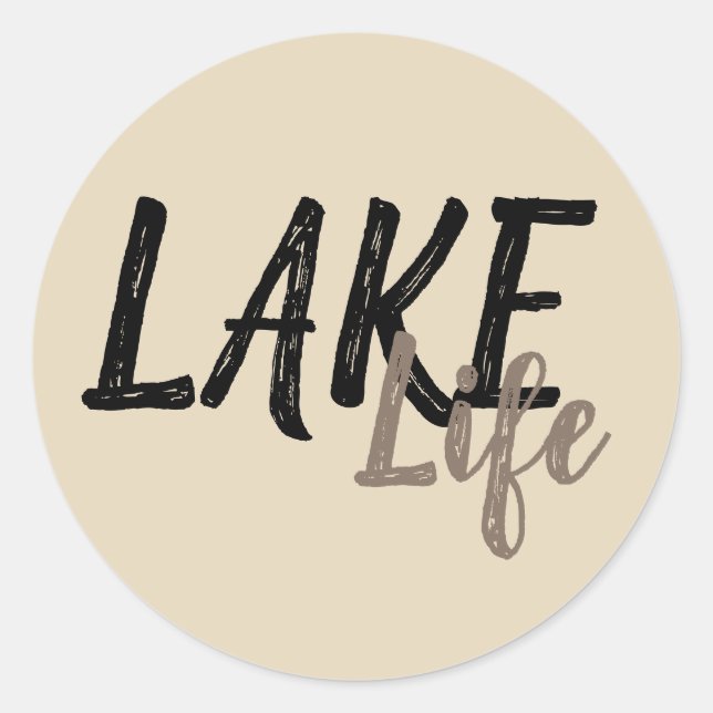 Sticker Rond LA VIE DU LAC nautique | (Devant)