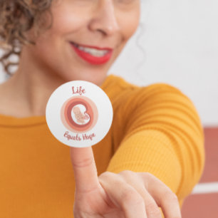 Sticker Rond La vie équivaut à l'espérance – Sensibilisation po