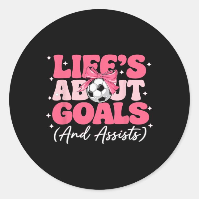 Sticker Rond La vie est axée sur les objectifs et les joueuses  (Devant)