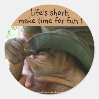 Sticker Rond La vie est courte ;, prenez du temps pour vous amu