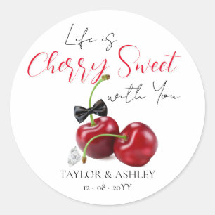 Sticker Rond La vie est douce comme la cerise