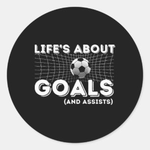 Sticker Rond La vie est faite d'objectifs et d'ists - Cadeau po