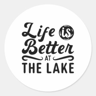 Sticker Rond La Vie Est Meilleure Au Lake Wakeboard Wakeboard W