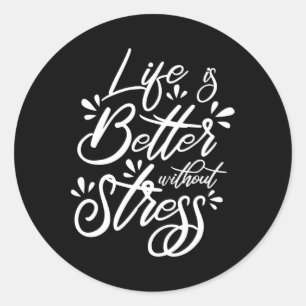 Sticker Rond La vie est meilleure sans la sensibilisation natio