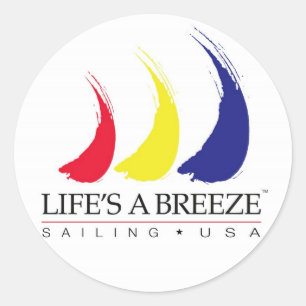 Sticker Rond La vie est un Breeze®_Paint-The-Wind_Sailing USA