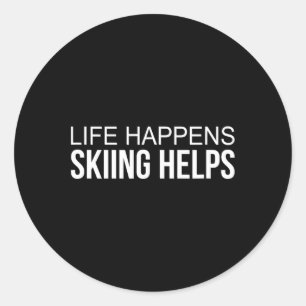 Sticker Rond La Vie - Le Ski Aide -