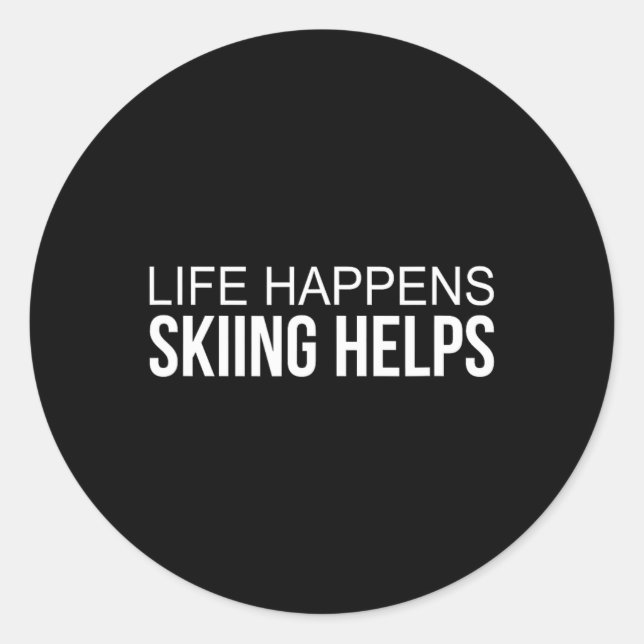 Sticker Rond La Vie - Le Ski Aide - (Devant)