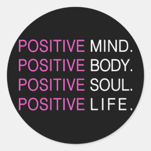 Sticker Rond La vie positive d'âme de corps d'esprit