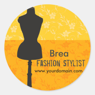 Sticker Rond La vie snob de robe professionnelle de styliste de
