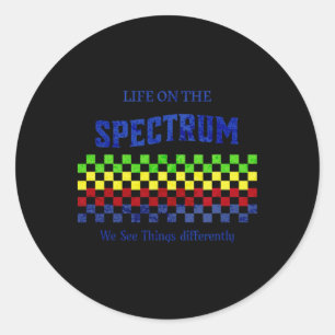Sticker Rond La Vie Sur Le Spectre Nous Voyons Les Choses Diffé