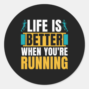 Sticker Rond La Vie Transcanadienne Est Meilleure Lorsque L'Ath