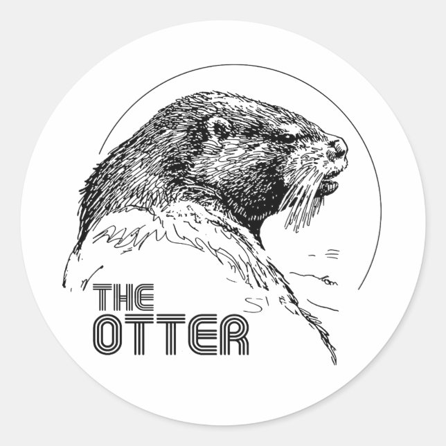 STICKER ROND LA VINTAGE DE LA LOUTRE (Devant)