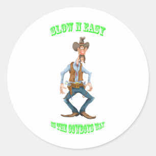 Sticker Rond La voie des cowboys